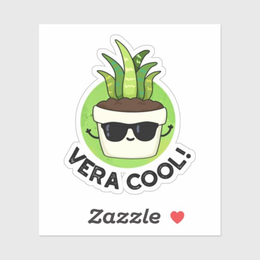 Vera Cool Funny Aloe Vera Pun Sticker (Vel)