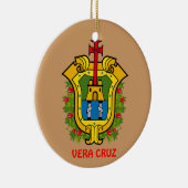 Vera Cruz, Mexico Custom Kerstversient Keramisch Ornament (Rechts)