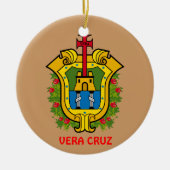 Vera Cruz, Mexico Custom Kerstversient Keramisch Ornament (Voorkant)
