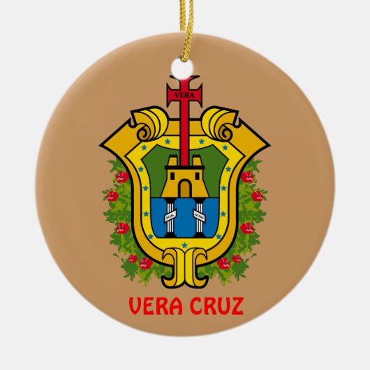 Vera Cruz, Mexico Custom Kerstversient Keramisch Ornament (Voorkant)