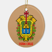 Vera Cruz, Mexico Custom Kerstversient Keramisch Ornament (Links)