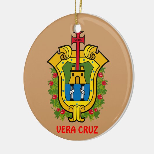 Vera Cruz, Mexico Custom Kerstversient Keramisch Ornament (Links)