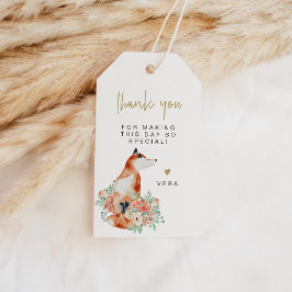 VERA Eucalyptus Greenery & Terracotta Floral Fox Cadeaulabel