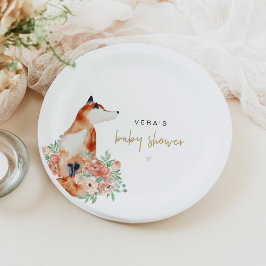 VERA Eucalyptus Greenery & Terracotta Floral Fox Papieren Bordje