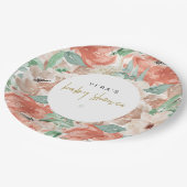 VERA Eucalyptus Greenery & Terracotta Floral Papieren Bordje (Gekanteld)