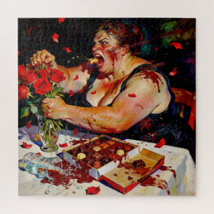 Verachting voor Rode Rozen – Een Portret van Ruwe  Legpuzzel