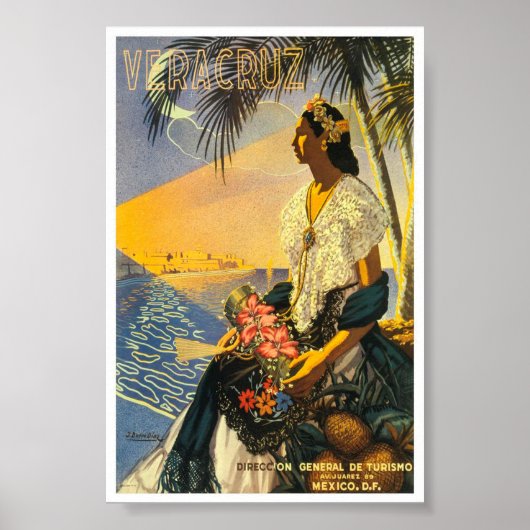  Veracruz Mexico Art Travel Classic Poster (Voorkant)