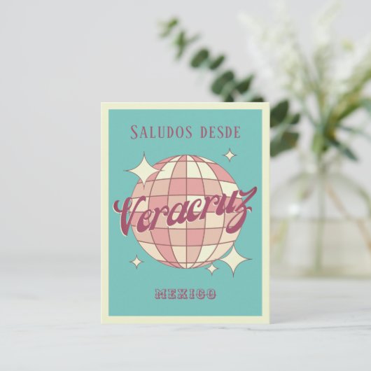 Veracruz Mexico Retro  Partij Briefkaart (Staand voorkant)