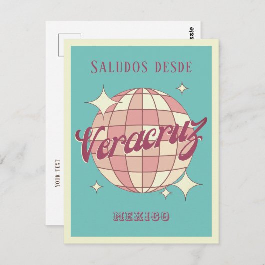Veracruz Mexico Retro Partij Briefkaart (Voorkant / Achterkant)