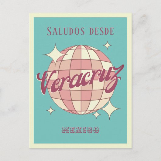 Veracruz Mexico Retro Partij Briefkaart (Voorkant)