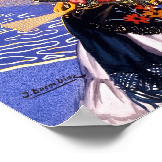 Veracruz Mexico Vintage Travel Poster teruggezet (Hoek)