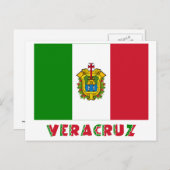Veracruz Unofficiële vlag Briefkaart (Voorkant / Achterkant)