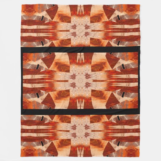 verafgelegen bloem fleece deken (Voorkant)