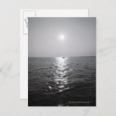 Verafgelegen boot op zee briefkaart (Voorkant / Achterkant)