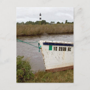 verafgelegen vuurtoren briefkaart