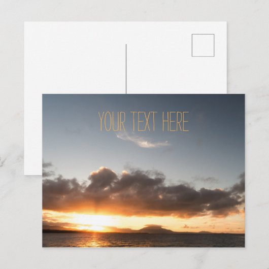 verafgelegen zonneset | Dominicaanse Republiek Briefkaart (Voorkant / Achterkant)