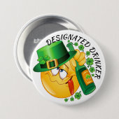 VerALE Aangewezen Drinker St. Patrick's Day Ronde Button 7,6 Cm (Voorkant /achterkant)