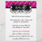 VerALE Flyer-Mode Jewelry Pink Chandelier Tufted Flyer (Achterkant)