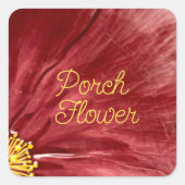 Veranda Bloem / Origineel / Vierkante Sticker (Voorkant)