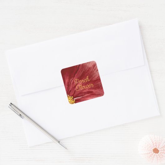 Veranda Bloem / Origineel / Vierkante Sticker (Envelop)