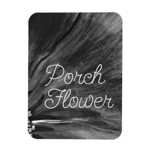 Veranda Bloem / Zwart-wit / Flexibele foto Magneet (Verticaal)