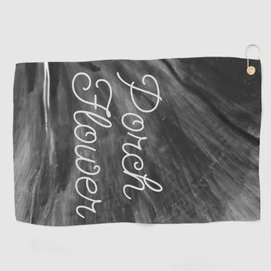 Veranda Bloem / Zwart-wit / Golfhanddoek (Horizontaal)