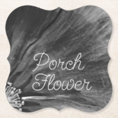 Veranda Bloem / Zwart-wit / Kartonnen Onderzetters (Voorkant)