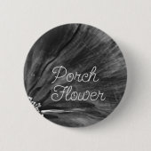 Veranda Bloem / Zwart-wit / Ronde Button 5,7 Cm (Voorkant)