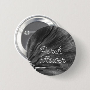 Veranda Bloem / Zwart-wit / Ronde Button 5,7 Cm