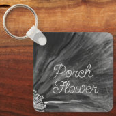 Veranda Bloem / Zwart-wit / Sleutelhanger (Voorkant)