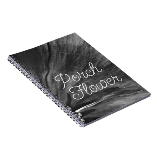Veranda Bloem / Zwart-wit / Spiraal Notitieboek (Rechterzijde)
