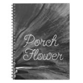 Veranda Bloem / Zwart-wit / Spiraal Notitieboek (Voorkant)