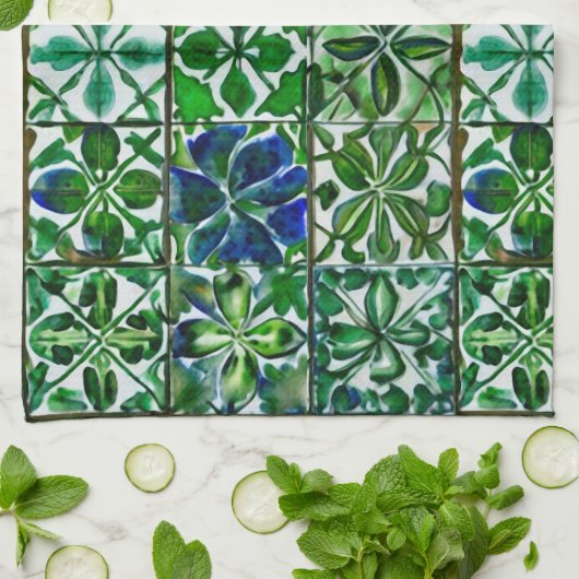 Veranda Verde Theedoek (Gevouwen)