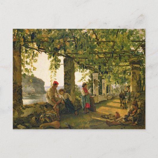 Verandah met wijnstokken, 1828 briefkaart (Voorkant)