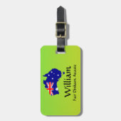 Verander ALLE tekst, Fair Dinkum Aussie Flag Kaart Bagagelabel (Voorkant verticaal)