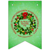 Verander ALLE tekst Organisatie Kerst Party Bunti Vlaggetjes (Eerste vlag)