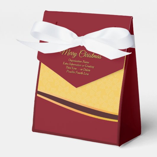 Verander ALLE tekst Organisatie Kerstfeest Bedankdoosjes (Voorkant Zijde)