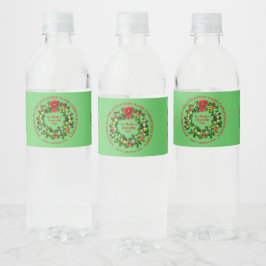 Verander ALLE Tekst Organisatie Kerstfeest Waterfles Etiket
