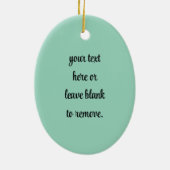 Verander CRAFT, houd kalm, licht Blauwgroen aanden Keramisch Ornament (Achterkant)