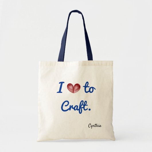 Verander Craft, Naam op mijn hart, Tote Bag (Voorkant)