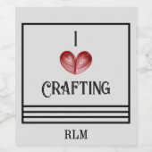Verander Crafting, I (hart) Drankflesetiketten Wijn Etiket (Enkel label)