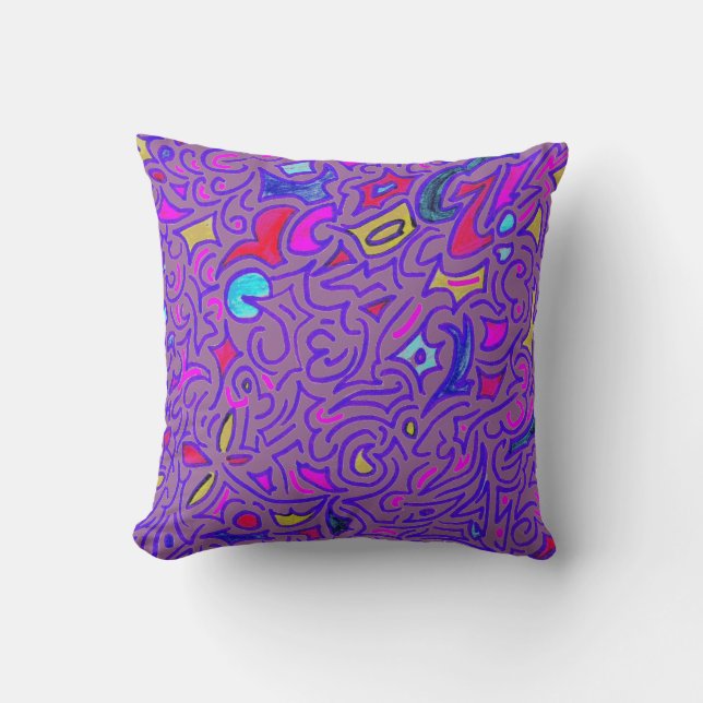 Verander de Abstracte Kleur Kussen (Voorkant)