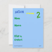 Verander de Age Truck Birthday Invite Kaart (Achterkant)