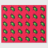 Verander de Beetel van de Kleur Scarab Cadeaupapier (Vlak)