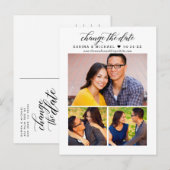 Verander de Collage van de Foto van de Moderne Zwa Aankondigingskaart (Voorkant / Achterkant)