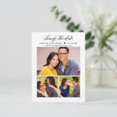 Verander de Collage van de Foto van de Moderne Zwa Aankondigingskaart (Staand voorkant)