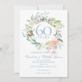 Verander de Datum 60e Jubileum Rozen Garland Kaart (Voorkant)
