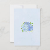 Verander De Datum Blauwe Hortensia Bruiloft Save The Date (Achterkant)