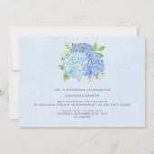 Verander de Datum Blue Hydrangea Wedding Save The Date (Achterkant)