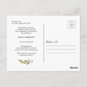 Verander de Datum Blush Floral Postponed de marine Briefkaart (Achterkant)